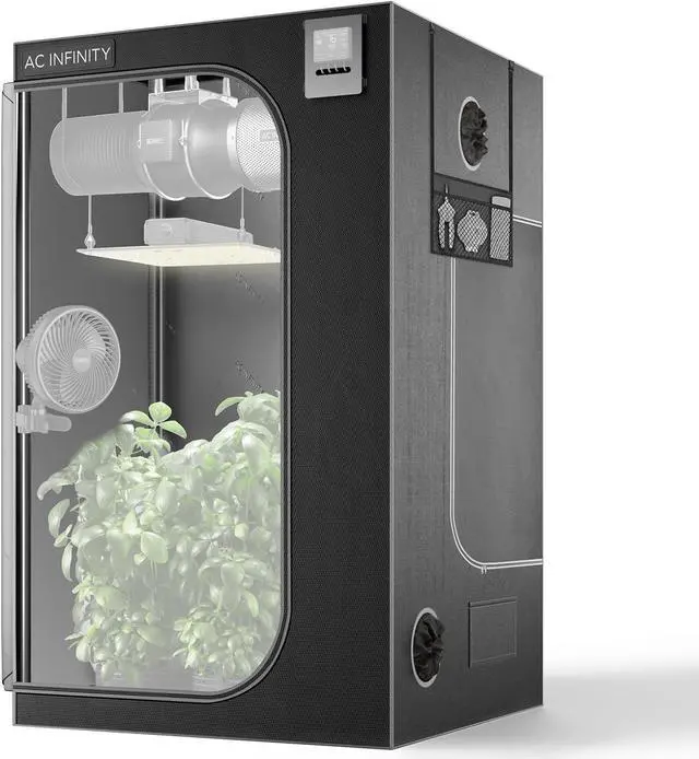 Main image of AC Infinity CLOUDLAB 844 Advance Grow Tent, 48x48x80 Thickest 1 in. Poles, Highest Density 2000D Diamond Mylar Canvas, 4x4 for Hydroponics Indoor Growing