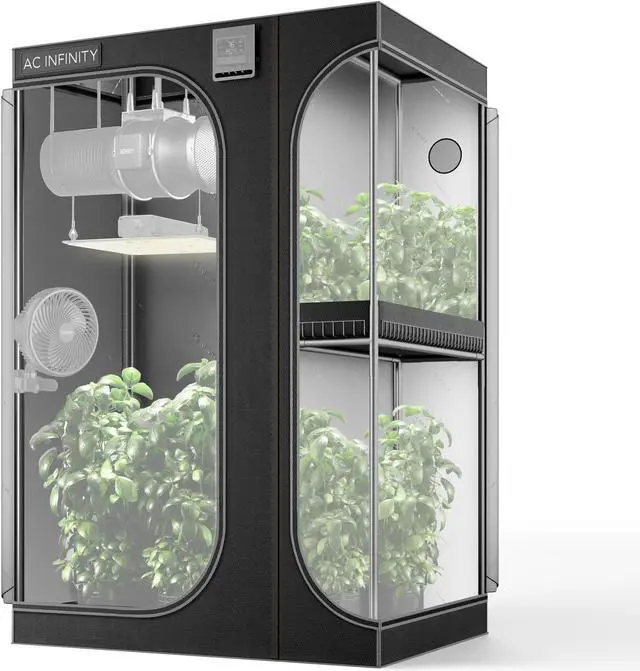 Main image of 2-in-1 Advance Grow Tent, 48x36x72 Thickest 1 in. Poles, Highest Density 2000D Diamond Mylar Canvas, 4x3 for Hydroponics Indoor Growing