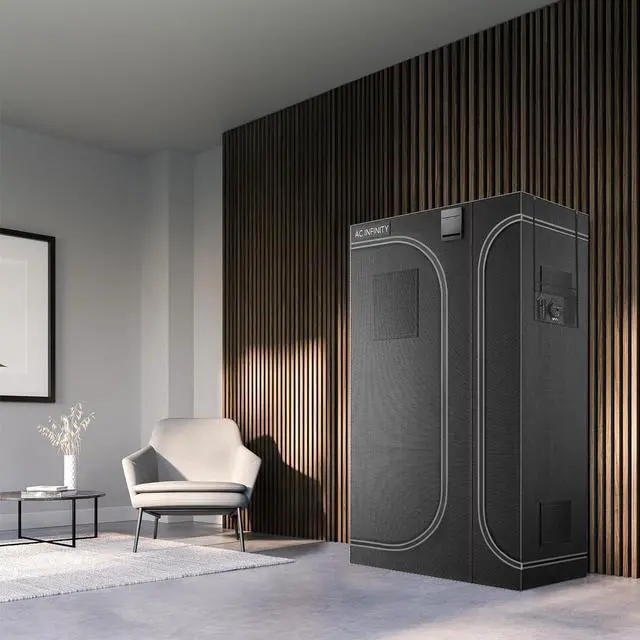 Alt view image 7 of 7 - 2-in-1 Advance Grow Tent, 48x36x72 Thickest 1 in. Poles, Highest Density 2000D Diamond Mylar Canvas, 4x3 for Hydroponics Indoor Growing