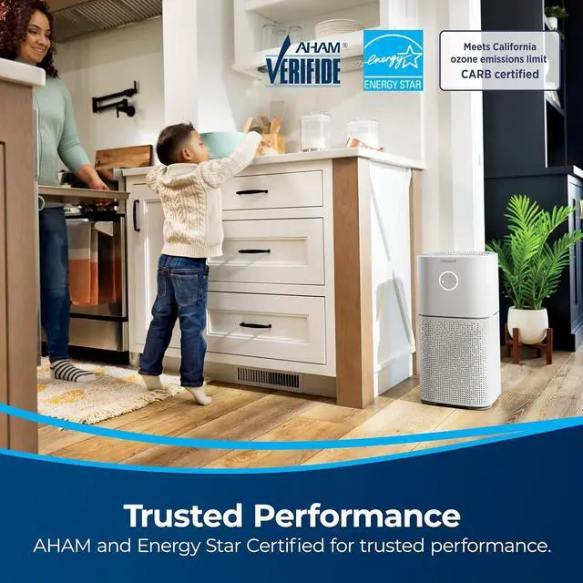 Alt view image 6 of 7 - BISSELL air180 Air Purifier For Home, Bedroom, HEPA Filter, Filters Smoke, Allergies, Pet Dander, Odor, Dust, Gray