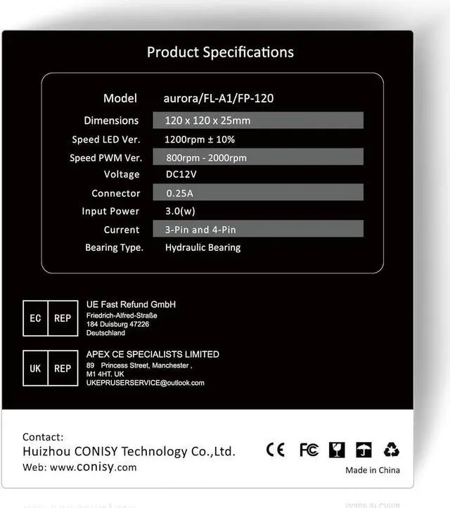 Alt view image 2 of 7 - 2 Pack RGB LED Series 120mm Case Fan for Computer Case, Unique Ultra Quiet Long Life Gaming PC Cooling Fan - Colorful