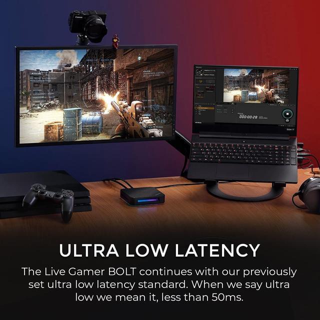 Alt view image 6 of 7 - AVerMedia Live Gamer Bolt: Thunderbolt 3 External Capture Card, Stream and Record in 4K60 HDR10, Support Win 11 and MacOS 10.15, Not for Apple M1 CPU, Perfect for PS4 Pro, PS5, Xbox Series X/S