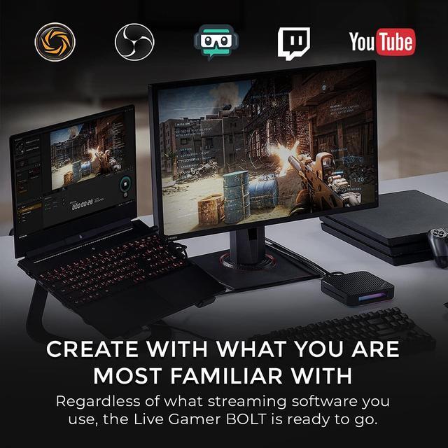 Alt view image 7 of 7 - AVerMedia Live Gamer Bolt: Thunderbolt 3 External Capture Card, Stream and Record in 4K60 HDR10, Support Win 11 and MacOS 10.15, Not for Apple M1 CPU, Perfect for PS4 Pro, PS5, Xbox Series X/S