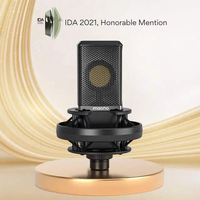 Alt view image 2 of 7 - MAONO XLR Condenser Microphone with 34mm Large Diaphragm, Professional Cardioid Studio Mic for Podcasting, Recording, Streaming, Vocals, Voice Over, Music, ASMR