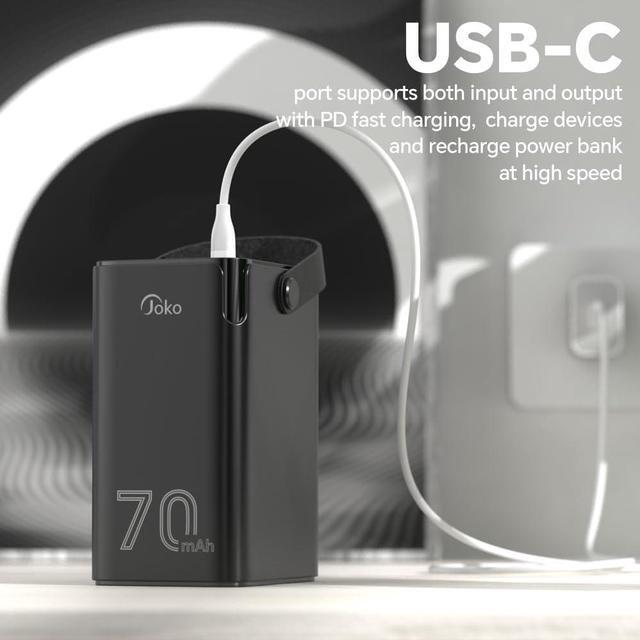 Alt view image 4 of 7 - 70000mAh Power Bank High Capacity 20W PD 3.0 Fast Charging 22.5W Max Large Power Bank,7 Outputs 2 Inputs,LED Display,USB-C Battery Packs for iPhone, Samsung, Outdoors, Camping