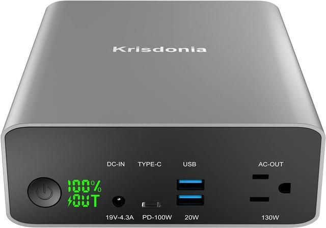Portable Power Bank 296Wh 80000mAh Portable Laptop Charger Battery Backup with 110V 130W AC Socket PD 100W USB C Port and 2 USB QC3.0 Ports for Outdoor Camping Trip Hunting Emergency Newegg