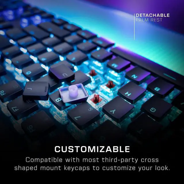 Alt view image 4 of 7 - ROCCAT Vulcan II Max  Optical-Mechanical PC Gaming Keyboard, Customizable RGB Illuminated Keys and Palm Rest, TITAN II Switches, Aluminum Plate