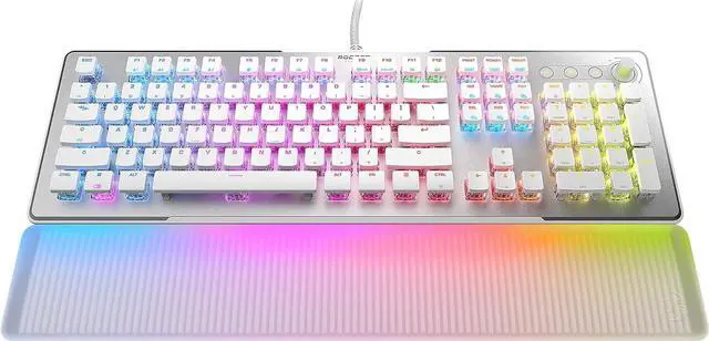Main image of ROCCAT Vulcan II Max  Optical-Mechanical PC Gaming Keyboard, Customizable RGB Illuminated Keys and Palm Rest, TITAN II Switches, Aluminum Plate - White