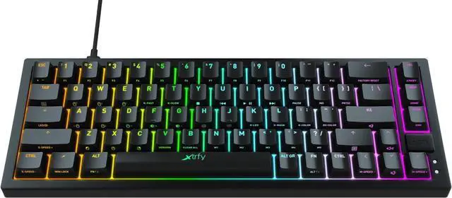Main image of Xtrfy K5 65% Compact Gaming Keyboard RGB Wired Original Red Switch Keyboard (Black)