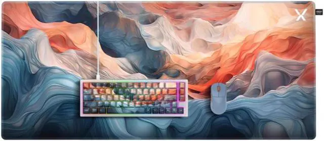 Alt view image 5 of 5 - Xtrfy K5V2 Compact Gaming Keyboard RGB Wired Original Red Switch (Torrent Edition) Comes With High-Speed Large Mouse Pad With The Same Theme