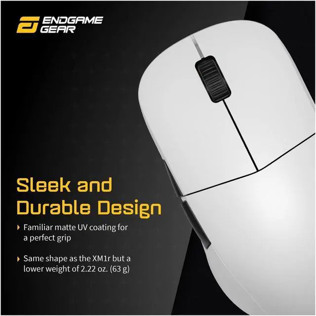 Alt view image 3 of 6 - ENDGAME GEAR XM2WE Wireless Gaming Mouse, Optical Lightweight Programmable Mouse with 5 Buttons and 19,000 DPI, White