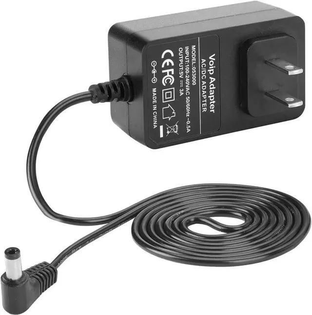 Main image of DC 5v Power Supply 5V Power Supply Compatible with The Polycom IP Phones VVX 150, 250, 350, 450, E400, E300 EM50 2200-48872-001, and 1465-48871-001