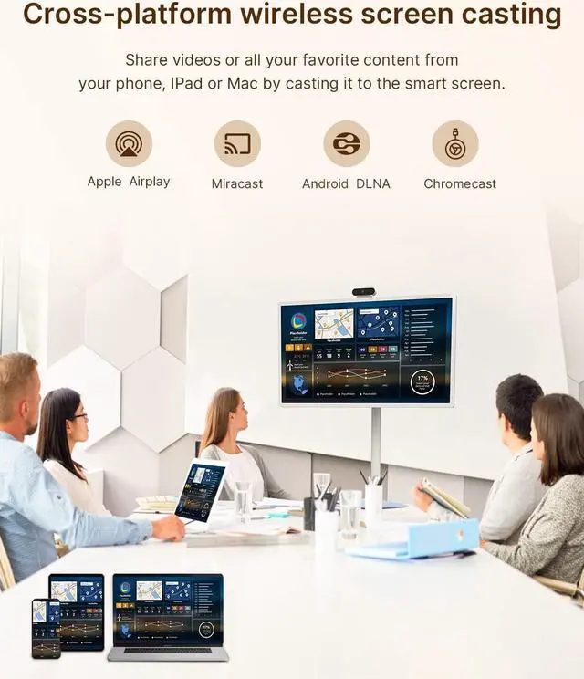 Alt view image 6 of 7 - 32" Standbyme 1080p Portable Monitor with Incell Touch Screen, Android OS(Support Google Store), Built-in Battery(4-6H), Full Swivel Rotation, Remote Control