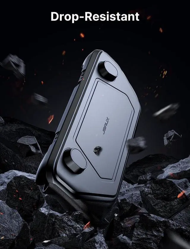 Alt view image 3 of 6 - ModCase for Steam Deck/Steam Deck OLED, PC0104 Steam Deck Case with Detachable Front Shell Valve Steam Deck Accessories Include Protective Case, Face Cover, Metal Bracket and Strap