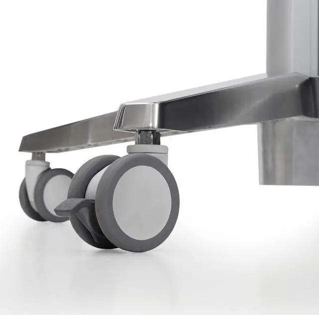 Alt view image 5 of 7 - Ergotron  LearnFit Mobile Standing Desk, Adjustable Height Small Rolling Laptop Computer Sit Stand Desk with Wheels for Classroom, Office, Medical or Home Use  Adjusts from 33 to 49 Inches  Grey