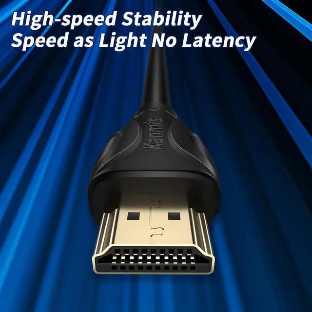 Alt view image 5 of 7 - 4K HDMI Cable 100ft, High Speed Hdmi Cables (HDMI2.0,18Gbps,1080P)-Ethernet Audio Return Video 4K HDMI Cable, Ultra High Speed Gold Plated Connectors, Compatible with Playstation Arc PS3 PS4 PC HDTV