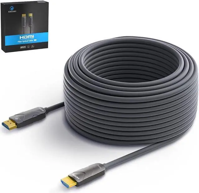 Main image of 4K HDMI Cable 100 ft,Fiber Optic HDMI Cord (HDMI2.0b, 18Gbps, 4K 60Hz 4:4:4 RGB, 1080p), Ultra High Speed Uni-Directional Active Slim Cord, Compatible with PC Laptop PS3 PS4 Project HDTV