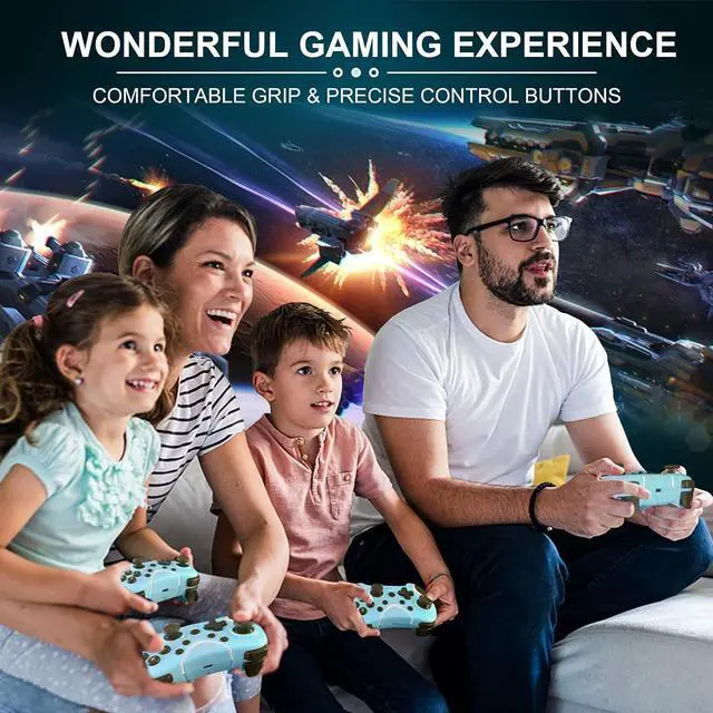 Alt view image 6 of 6 - Wireless Switch Pro Controller,Nintendo Switch Controller with Programmable/Vibration/Turbo Compatibility with Nintendo Switch/Lite/OLED/Windows PC,Switch Remote Gamepad with 2 Thumb Caps