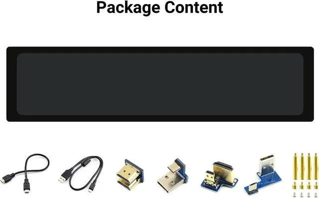 Alt view image 2 of 7 - 11.9inch Capacitive Touch Screen LCD Compatible with Raspberry Pi 5/4B/3B+/3A+/2B/B+/A+/Zero/Zero W/WH/Zero 2W CM3+/4 320×1480 Resolution HDMI IPS Supports Jetson Nano/Windows