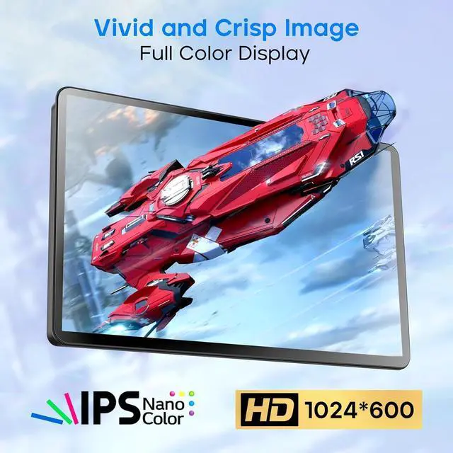 Alt view image 3 of 6 - Touch Screen Monitor with Case,10.1 Raspberry Pi Screen, IPS FHD 1024×600,Responsive and Smooth Touch,Dual Built-in Speakers,HDMI Input,Compatible with Raspberry Pi 5/4/3/Zero,Versatile Stand