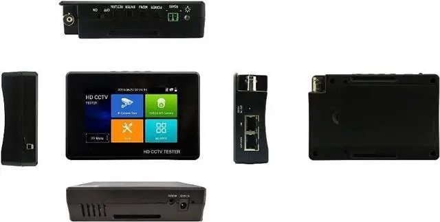 Alt view image 2 of 4 - 5 in 1 CCTV Tester Support Upt to 4K IP Camera & 720P/1080P/3mp/4mp/5 Megapixel AHD, TVI, CVI & CVBS Analog Camera, Security Video Monitor with 4" Touch Screen, POE Out, WiFi Test, PTZ Test