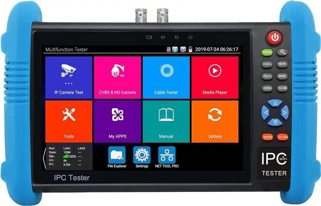 Main image of 7 Inch Touch Screen 5 in 1 CCTV Tester Support Upt to 4K IP Camera & 720P/1080P/3.0mp/4.0mp/5.0 Megapixel AHD, TVI, CVI & CVBS Analog Camera, with Keyboard/IP Discovery/WiFi/APP