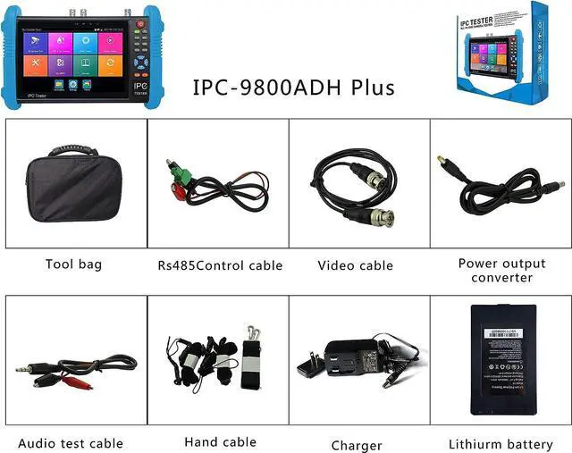 Alt view image 5 of 5 - 7 Inch Touch Screen 5 in 1 CCTV Tester Support Upt to 4K IP Camera & 720P/1080P/3.0mp/4.0mp/5.0 Megapixel AHD, TVI, CVI & CVBS Analog Camera, with Keyboard/IP Discovery/WiFi/APP