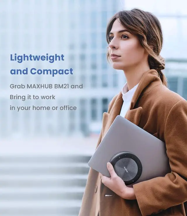 Alt view image 7 of 7 - Bluetooth Conference Speakerphone, Teleconference Speaker with Wireless Charging, USB Speaker with 6 Mics for Home Office, Enhanced 360° Voice Pickup and Noise Reduction