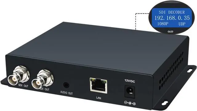 Alt view image 2 of 7 - HD 3G SDI Decoder IP Streaming to HD-SDI Audio Video Decoder H.265 H.264 Stream Decoder