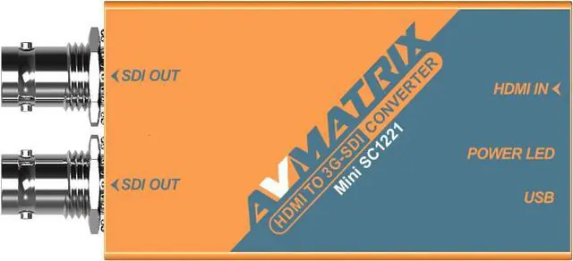 Alt view image 5 of 5 - AVmatrix SC1221 HDMI to 3G-SDI Mini Converter, Convenient for Users with The Full Size SDI and HDMI Connectors, Pocket Size and Easy to Mount, Universal USB Power Solution Design