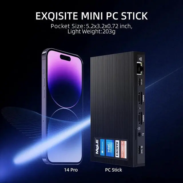 Alt view image 7 of 7 - Fanless Mini PC Windows 11 Pro 16GB DDR4 512GB ROM Tiny Desktop PC Celeron N5105(up to 2.9GHz) Micro Computer USB-C Dual HDMI 4K, VESA Mount, WiFi 6, BT5.2 Office PC
