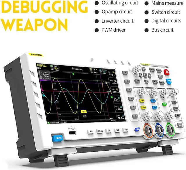 Alt view image 5 of 6 - 2 in 1 Digital Oscilloscope DDS Signal Generator, 100X High Voltage Probe, 2 Channels 100Mhz Bandwidth 1GSa/s Sampling Rate Built-in 1GB Storage Space