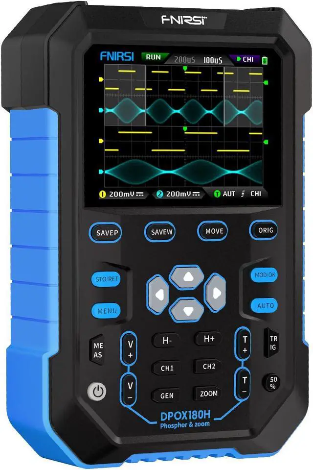 Main image of 2 Channels Digital Phosphor Oscilloscope, 2 in 1 Handheld Oscilloscope DDS Signal Generator, 180Mhz Bandwidth 500MSa/s Sampling Rate, Innovative Digital Trigger System