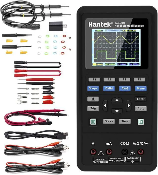 Main image of Handheld Oscilloscope 70MHz Waveform Generator Multimeter 3 in 1 Multifunction Tester 2CH+AFG+DMM