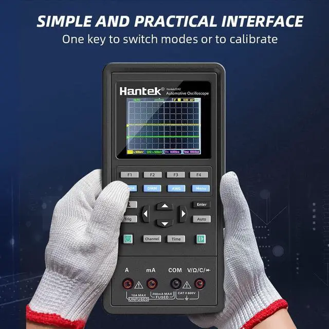 Alt view image 4 of 7 - Handheld Oscilloscope 40MHz Waveform Generator Multimeter 3 in 1 Multifunction Tester 2CH+AFG+DMM Scope