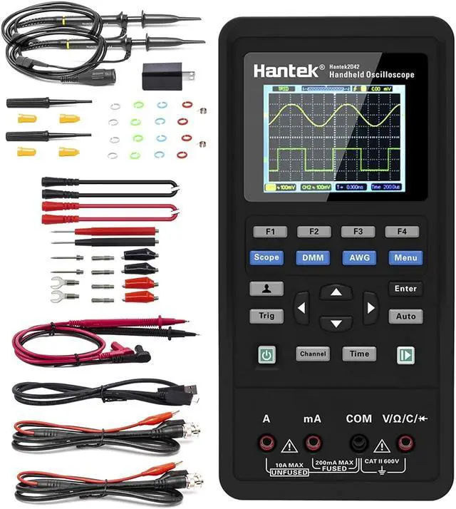 Main image of Handheld Oscilloscope 40MHz Waveform Generator Multimeter 3 in 1 Multifunction Tester 2CH+AFG+DMM Scope