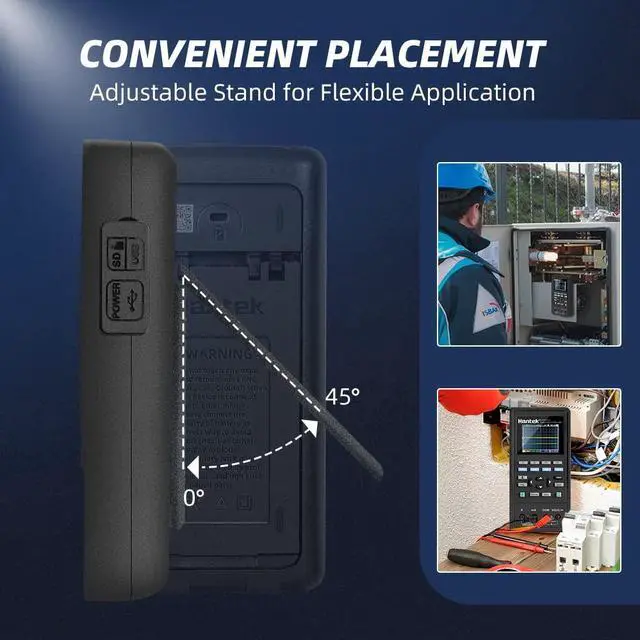Alt view image 7 of 7 - Handheld Oscilloscope 40MHz Waveform Generator Multimeter 3 in 1 Multifunction Tester 2CH+AFG+DMM Scope