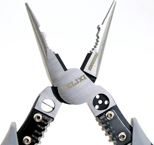 Alt view image 2 of 6 - Multi-Function Needle Nose Pliers with Sharp Blades,Multi-Function Combination Pliers with Wire separate, Wire winding, Wire Stripper, Crimper,Cutter Function, 9 inch