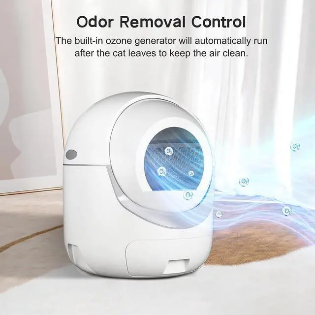 Alt view image 6 of 7 - Self Cleaning Cat Litter Box, Automatic Cat Litter Box with APP Control Odor Removal Safety Protection for Multiple Cats
