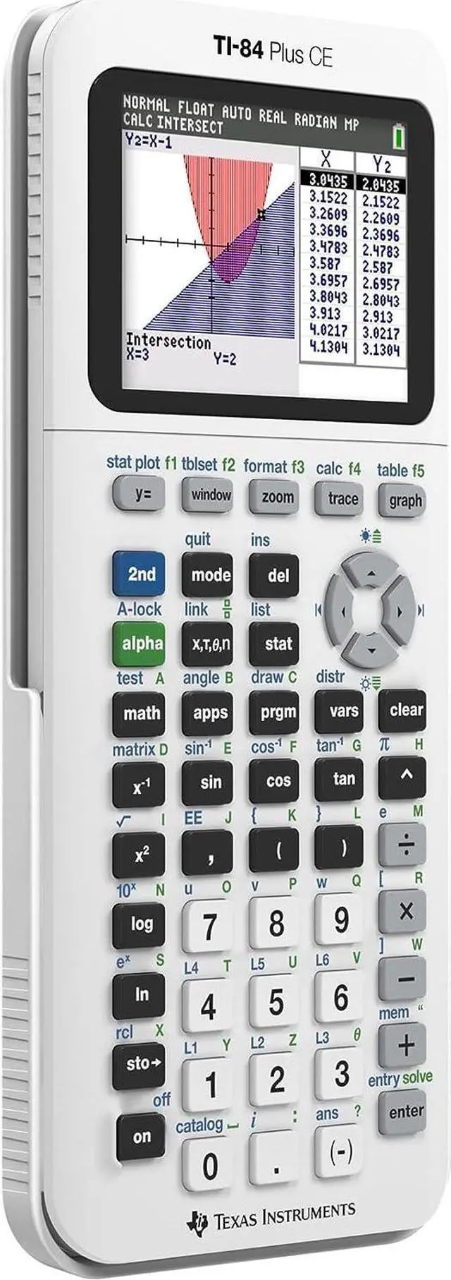 Alt view image 3 of 3 - Texas Instruments TI-84 Plus CE Color Graphing Calculator, Bright White