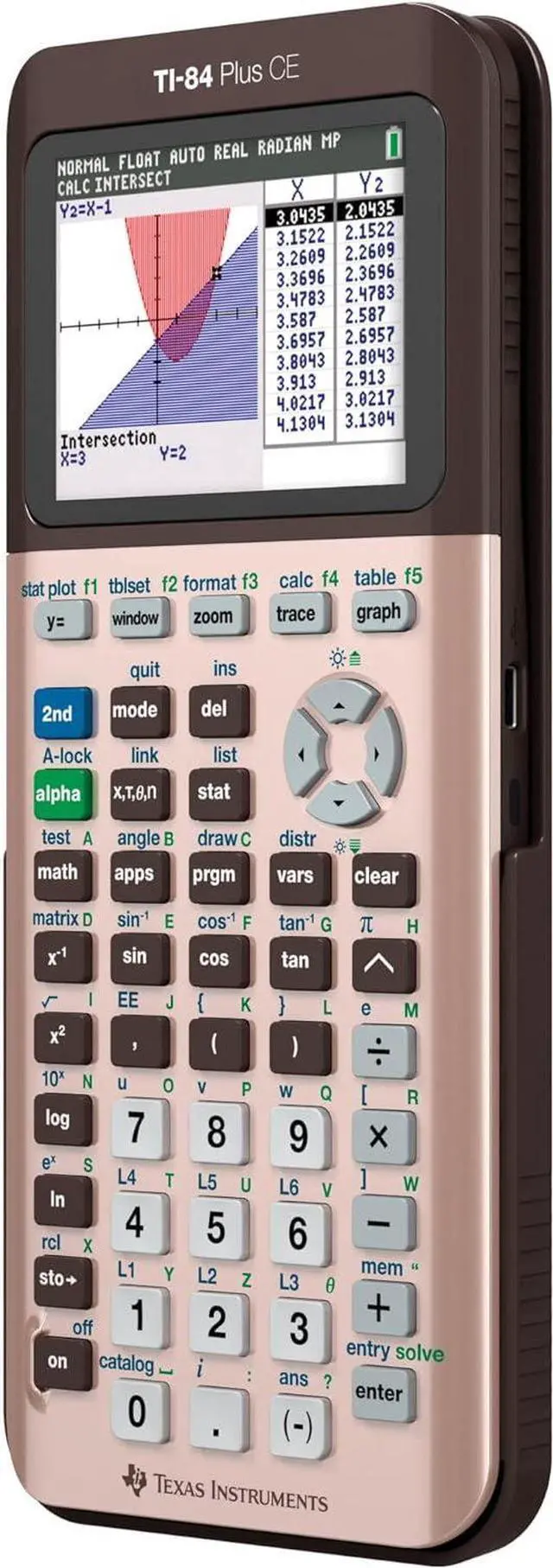 Alt view image 3 of 3 - Texas Instruments TI-84 Plus CE Color Graphing Calculator, Rose Gold
