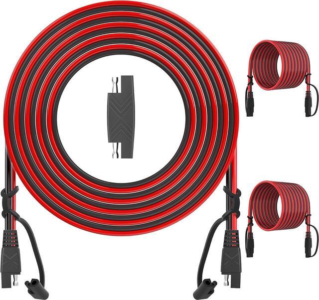 Main image of 2 Pack 12ft. SAE to SAE Extension Cable Quick Disconnect Connector 16AWG, for Automotive, Solar Panel Extension Cable Plug (12FT(16AWG))