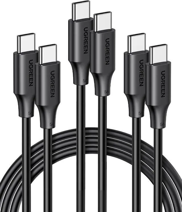 Main image of UGREEN USB C to USB C Cable 3-Pack 10FT , 100W Fast Charge USB C Cable Compatible with iPhone 15/15 Plus/15 Pro/15 Pro Max, MacBook Pro 2022, iPad Pro 2022, Galaxy S24/S23 Ultra, Pixel, Switch,