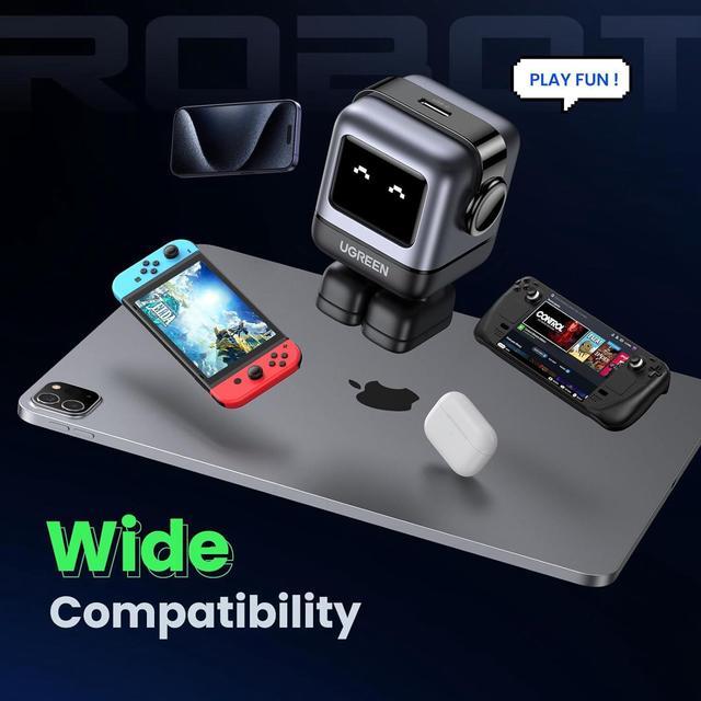 Alt view image 6 of 7 - UGREEN RG 30W USB C Charger, Nexode Robot GaN Fast Charger Block, Compact Wall Charger Power Adapter for iPhone 15 Pro Max/14/13, Galaxy S23 Ultra, Pixel 7 Pro, MacBook Air, iPad Pro (Black)