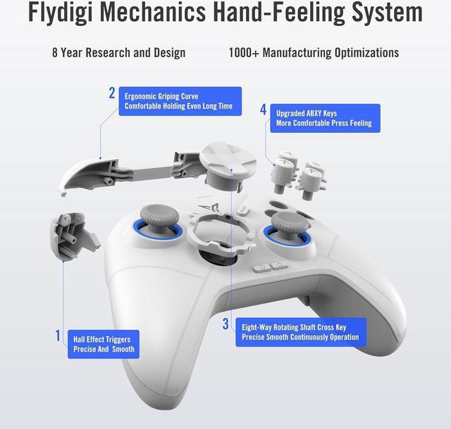 Alt view image 7 of 7 - FLYDIGI Direwolf 2 PC Game Controller Hall Effect Joystick & Trigger Macros & Turbo Quick Setting Dual Vibration 800mAh Multi-Platform Controller for PC/NS/TV/Laptop/Android/IOS/Mobile Native