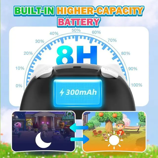 Alt view image 7 of 7 - Cute Switch Controller, Bluetooth Cartoon Kitten Nintendo Switch Controllers Wireless, Kawaii Light Switch Gaming PC Controller with TURBO/Double Vibration Function (Black)