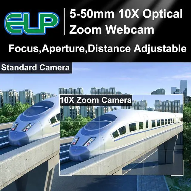 Alt view image 2 of 7 - 4K USB Camera with Microphone Manual Zoom Webcam 5-50mm Variable Focus PC Camera for Computer Mini UVC USB2.0 Web Camera IMX317 Varifocal Audio Video USB with Camera 8mp Vari-focus Close-up Camera
