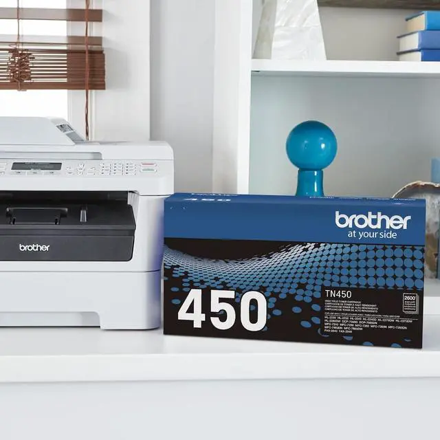 Alt view image 4 of 6 - 4Pack - Brother Genuine High Yield Toner Cartridge, TN450, Replacement Black Toner, Page Yield Up to 2,600 Pages