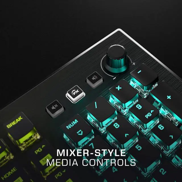 Alt view image 3 of 7 - ROCCAT Vulcan Pro Linear Optical PC Gaming Keyboard, Titan Switch Full Size with Per Key AIMO RGB Lighting, Anodized Aluminum Top Plate and Detachable Palm/Wrist Rest, Low Profile, Black