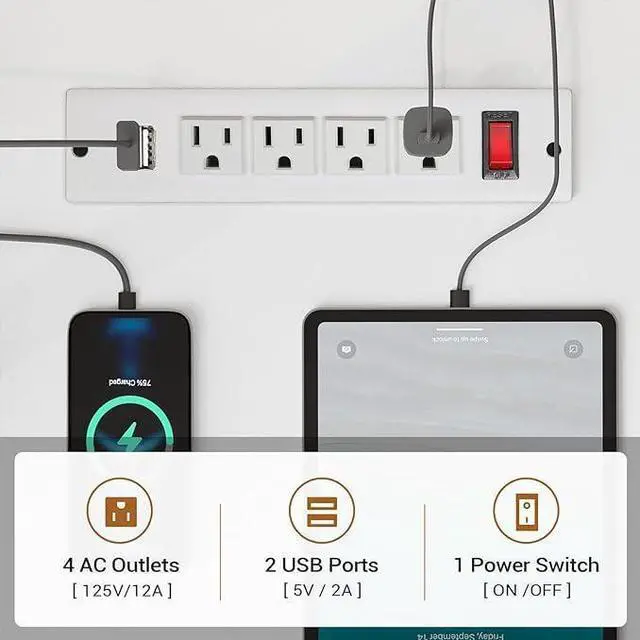 Alt view image 5 of 7 - 67" L Shaped Desk with Drawers, Computer Office Desk with Storage Shelves & Power Outlet, Reversible Gaming Desk with LED Lights for Home Office, White